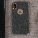 Wholesale iPhone X (Ten) Wool Style Armor Hybrid Case (Gray)